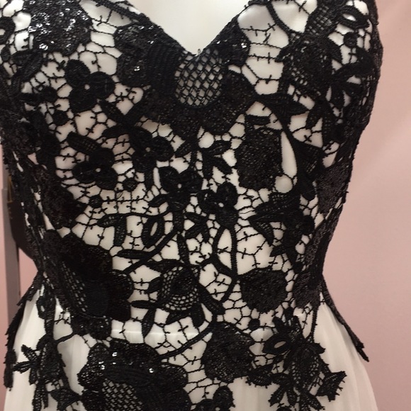 NWT A-LINE BLACK AND WHITE DRESS - Picture 2 of 5